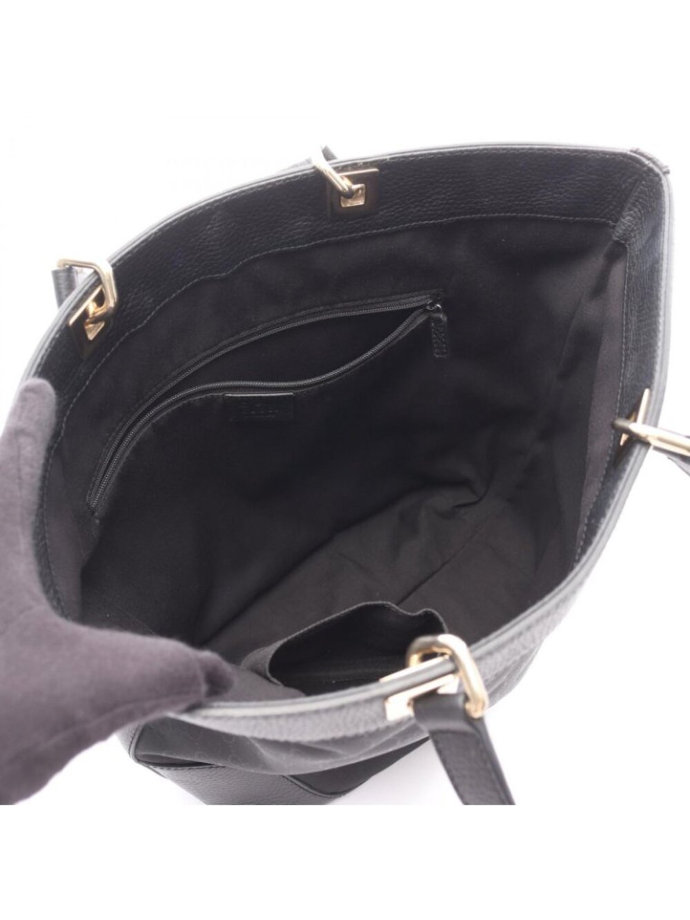 Gucci Tote GG Pattern Black Nylon Leather - Picture 3 of 11